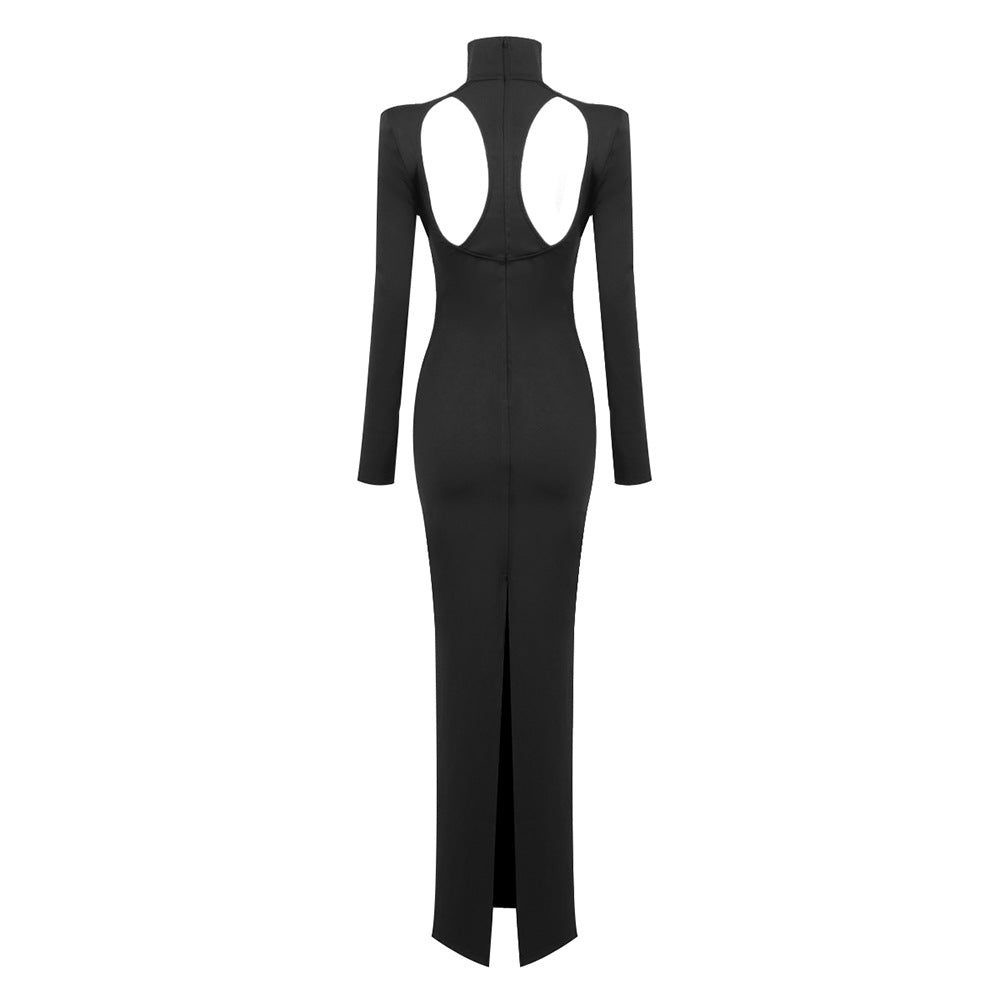 Illusion Bandage Maxi Dress - Black | Slay Eclectic