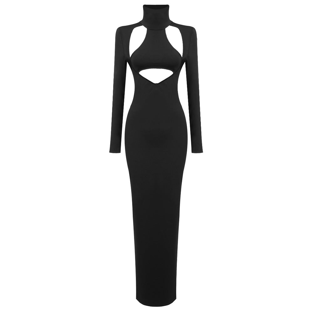 Illusion Bandage Maxi Dress - Black | Slay Eclectic