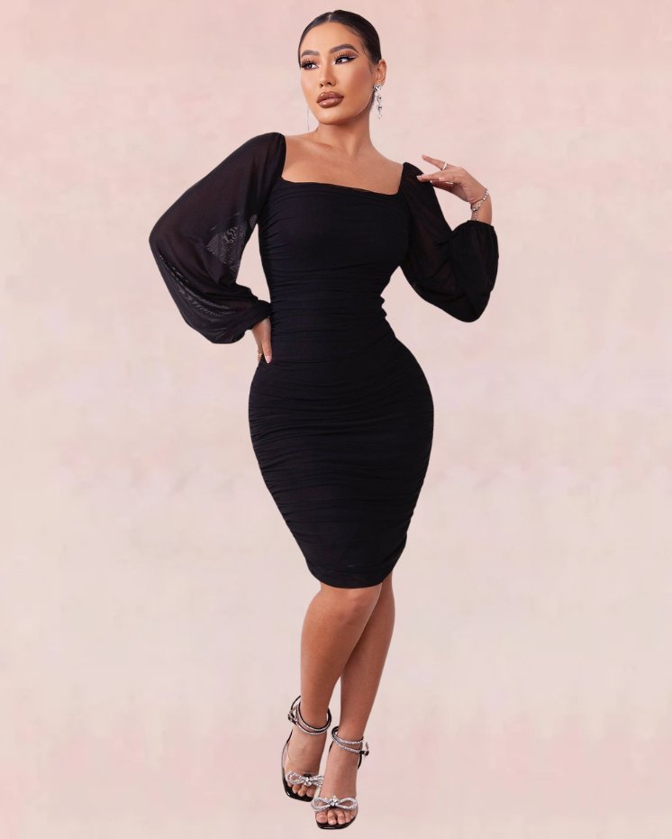 Immaculate Bandage Midi Dress - Black | Slay Eclectic