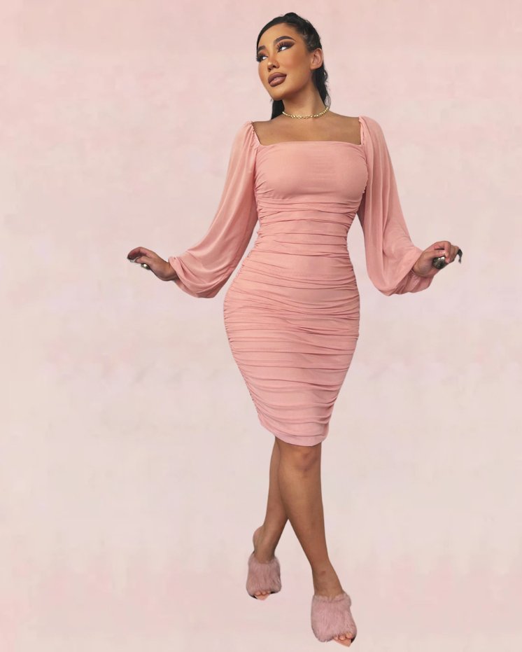 Immaculate Bandage Midi Dress - Pink - Slay Eclectic