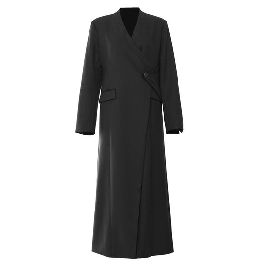 Irregular Asymmetric Long Trench Coat for Women - Autumn Winter Collection - Slay Eclectic