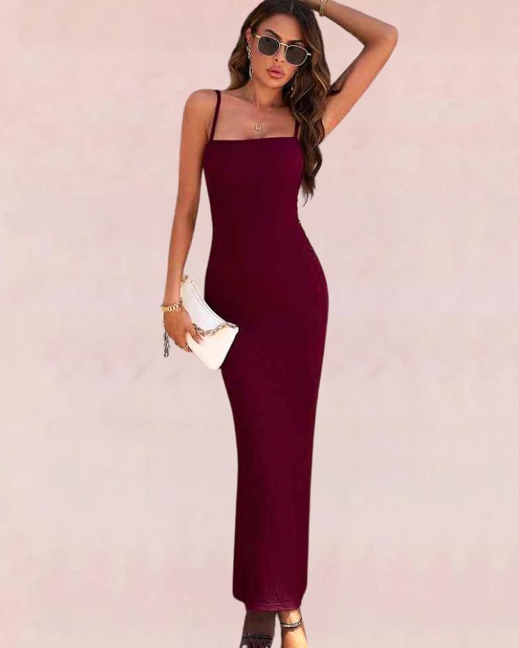 Lineage Bodycon Maxi Dress - Wine-Slay Eclectic