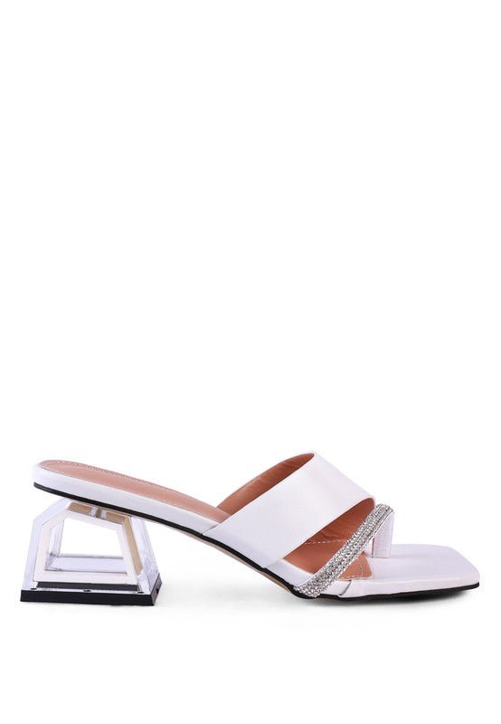 Luminous Soles Square Grace Diamante Sandals-Slay Eclectic