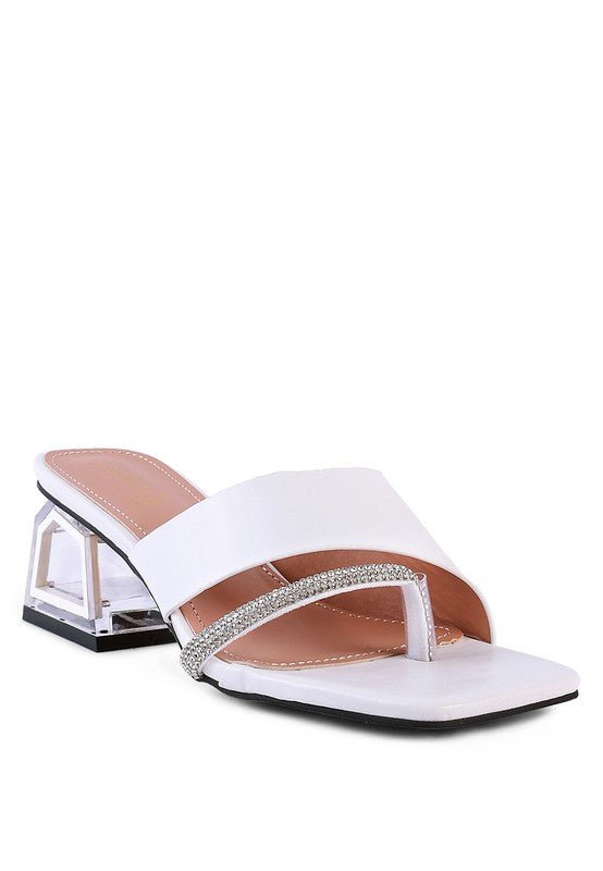 Luminous Soles Square Grace Diamante Sandals-Slay Eclectic