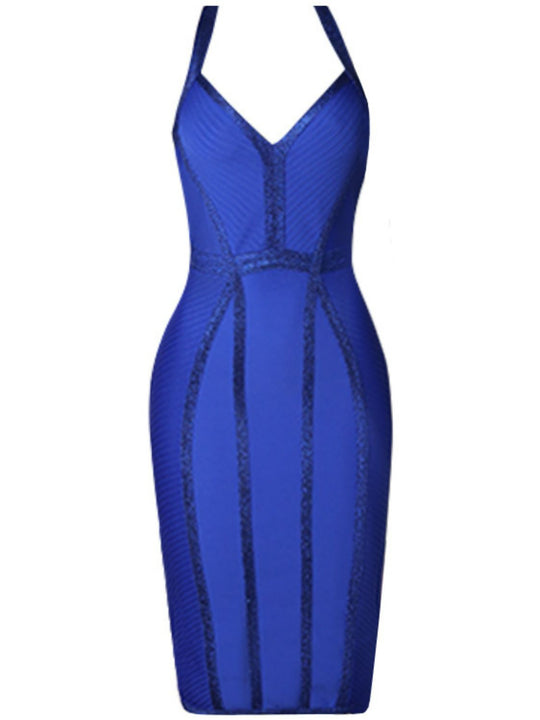 Lustrous Bodycon Midi Dress - Blue | Slay Eclectic