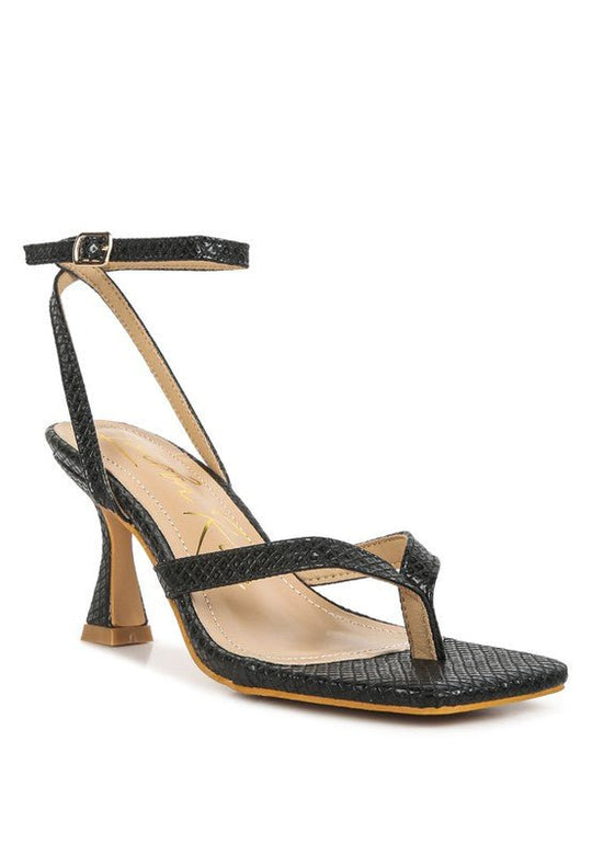 Majestic Ankle Strap Spool Heel Sandals-Slay Eclectic