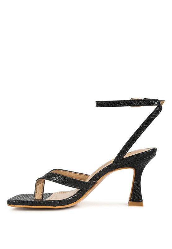 Majestic Ankle Strap Spool Heel Sandals-Slay Eclectic