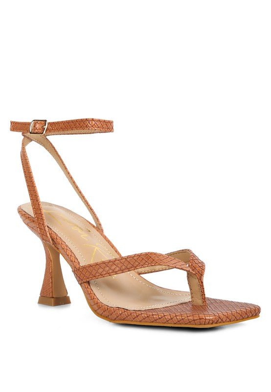 Majestic Ankle Strap Spool Heel Sandals-Slay Eclectic