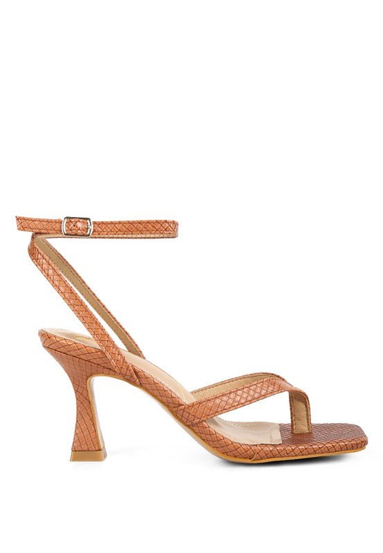 Majestic Ankle Strap Spool Heel Sandals-Slay Eclectic