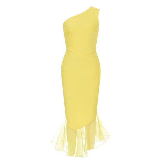 Mariposa Bodycon Maxi Dress - Yellow | Slay Eclectic