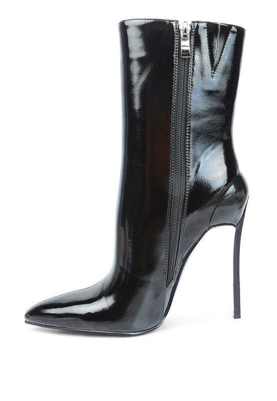 Mercury Patent High Heeled Ankle Boot | Slay Eclectic