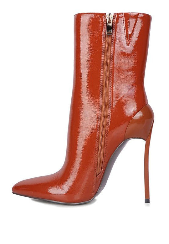 Mercury Patent High Heeled Ankle Boot | Slay Eclectic