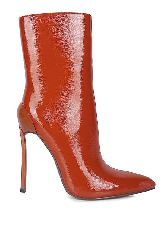 Mercury Patent High Heeled Ankle Boot | Slay Eclectic