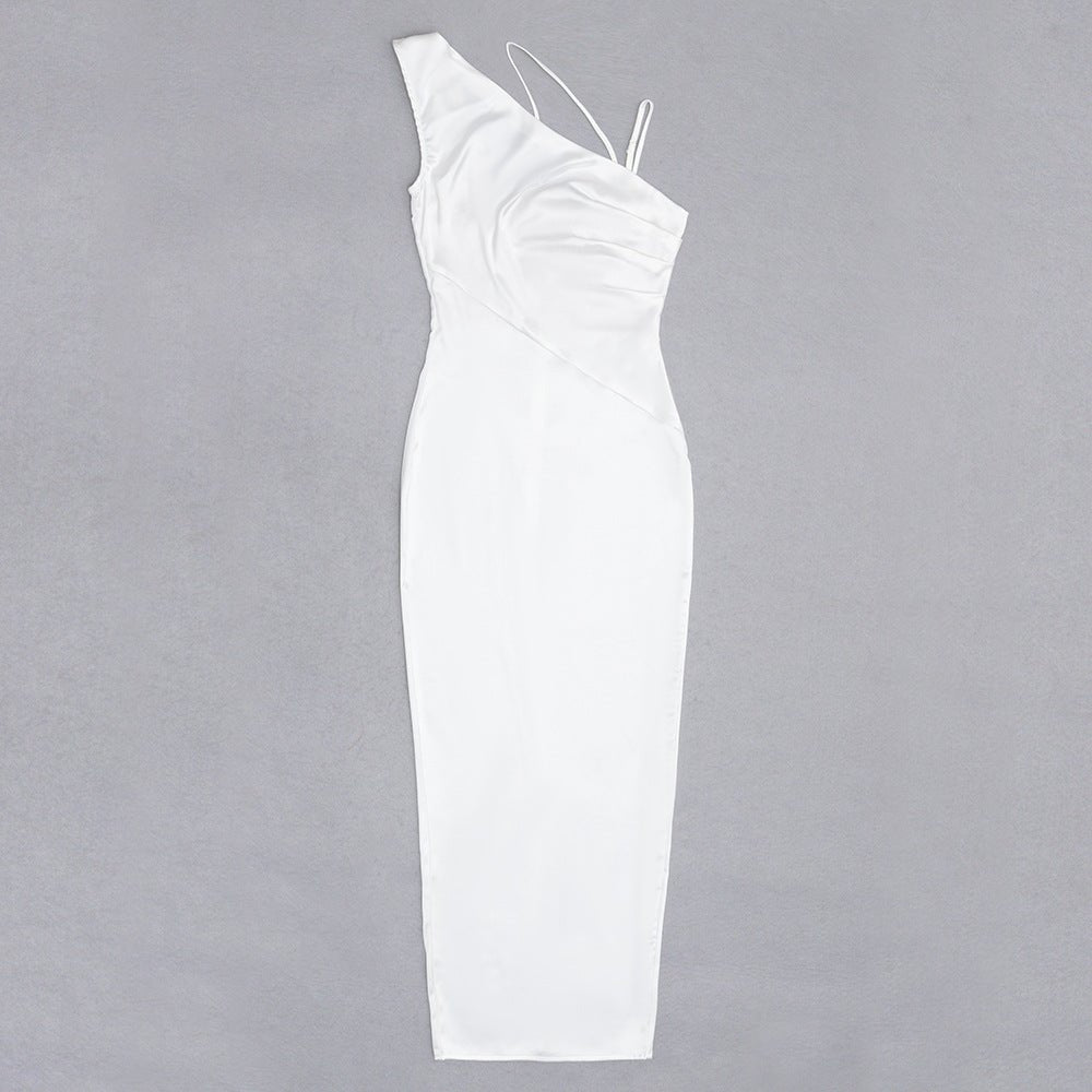 Mist One-Shoulder Bandage Midi Dress - White | Slay Eclectic