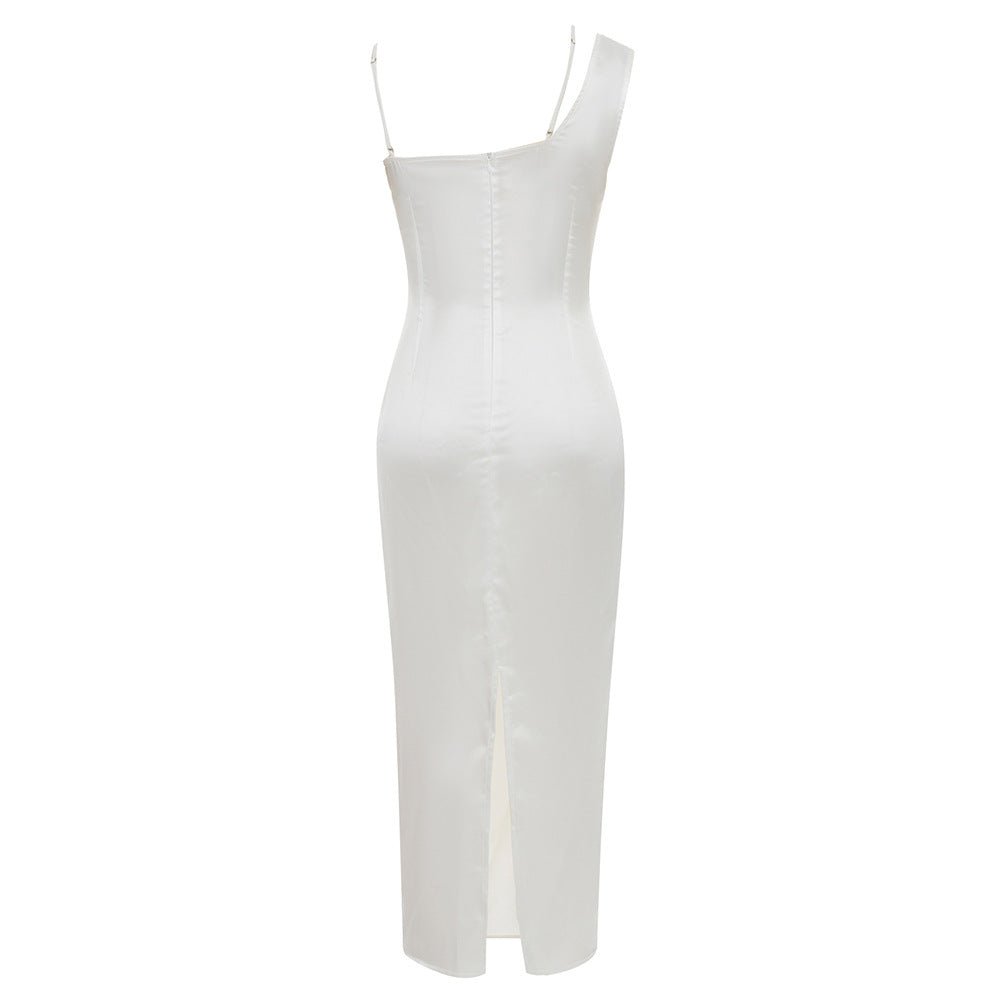 Mist One-Shoulder Bandage Midi Dress - White | Slay Eclectic