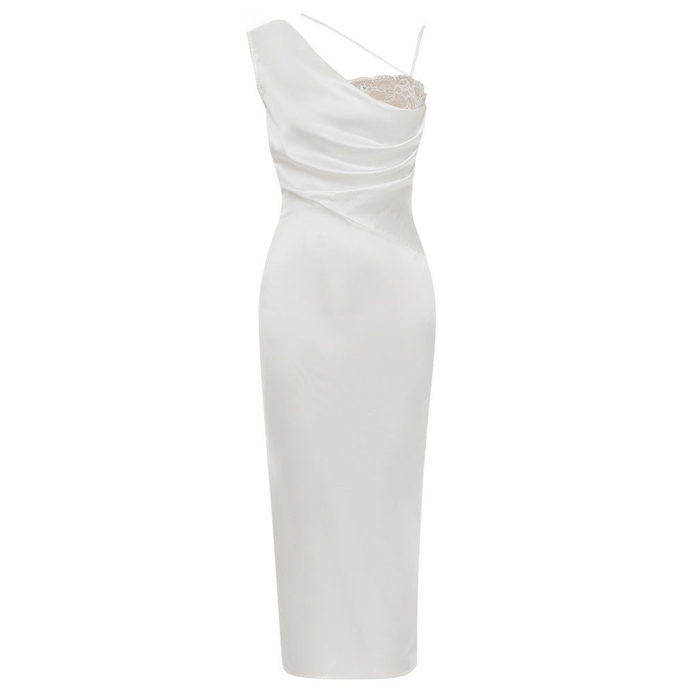 Mist One-Shoulder Bandage Midi Dress - White | Slay Eclectic