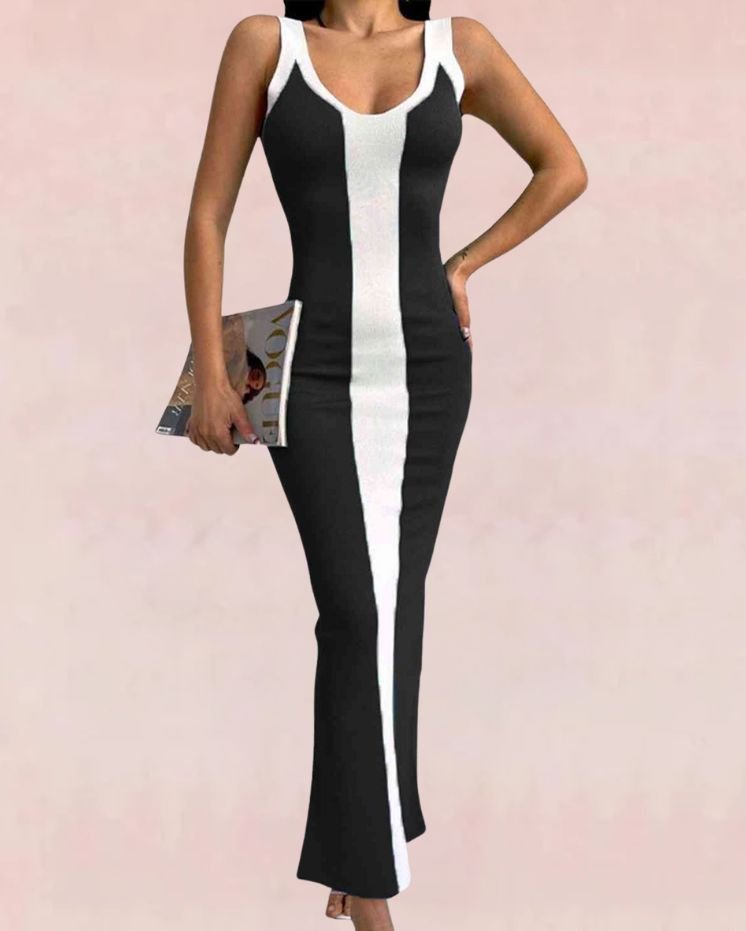 Mystic Charm Bodycon Maxi Dress - Black | Slay Eclectic