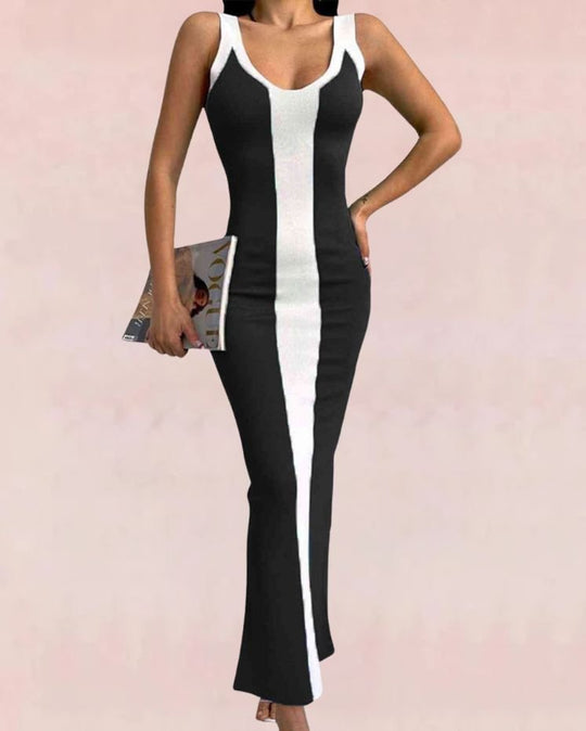 Mystic Charm Bodycon Maxi Dress - Black-Slay Eclectic