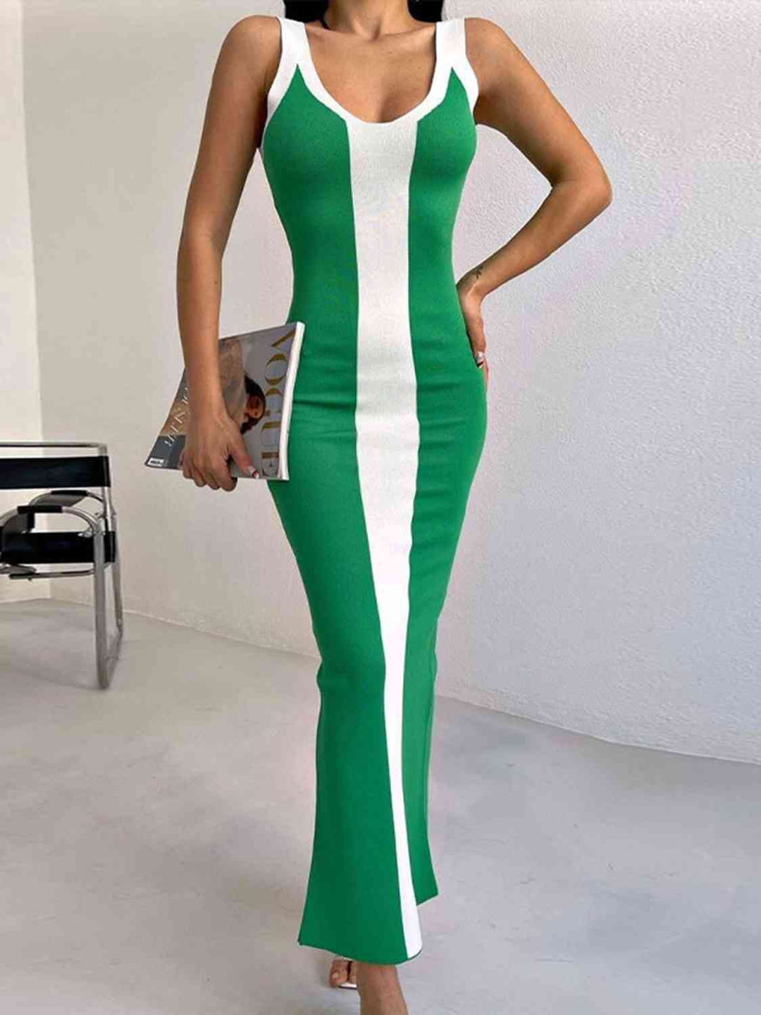 Mystic Charm Bodycon Maxi Dress - Green | Slay Eclectic