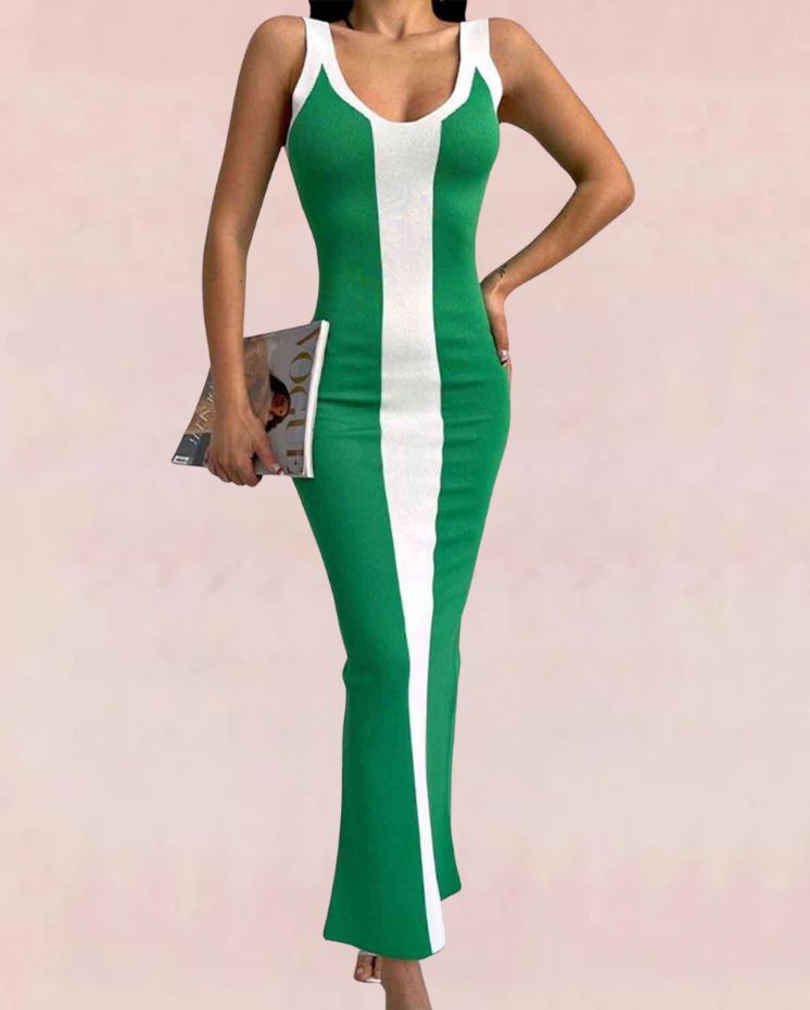 Mystic Charm Bodycon Maxi Dress - Green-Slay Eclectic