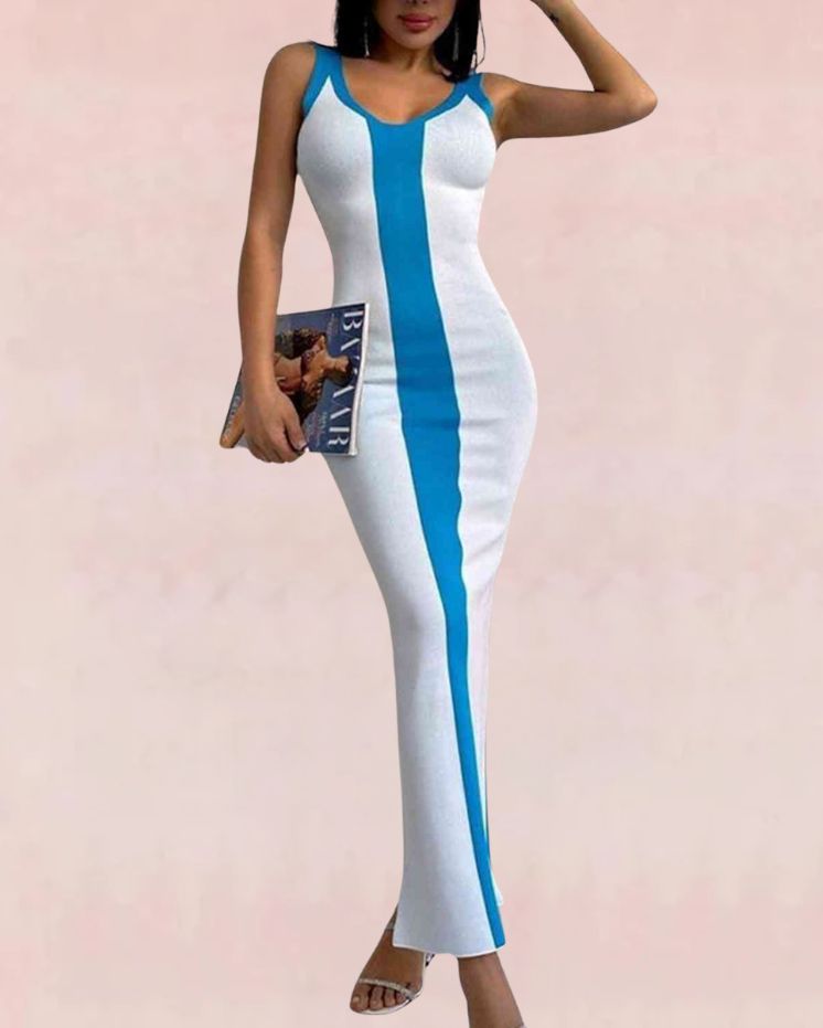 Mystic Charm Bodycon Maxi Dress - White | Slay Eclectic