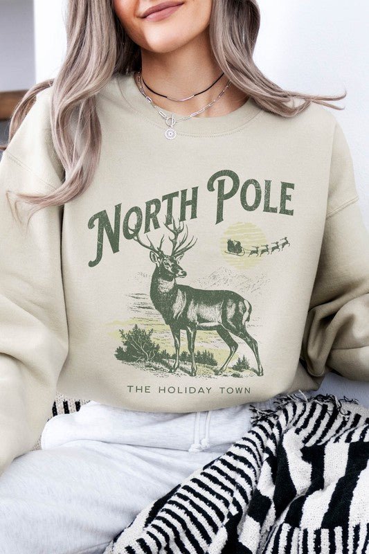 North Pole Christmas Fleece Sweatshirt | Slay Eclectic