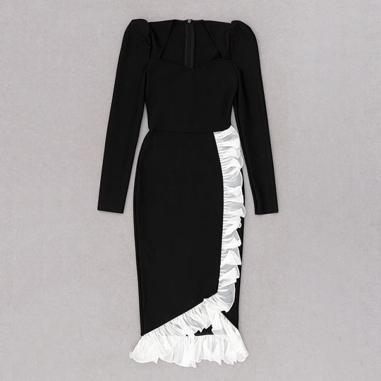 Nostalgic Bandage Midi Dress -  Black | Slay Eclectic