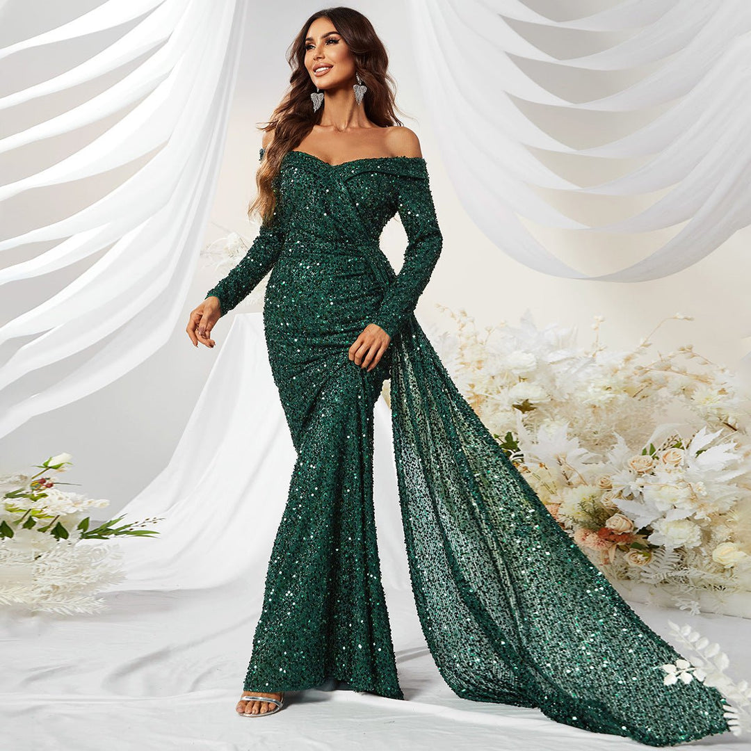 Nymph Sequin Maxi Dress - Green | Slay Eclectic