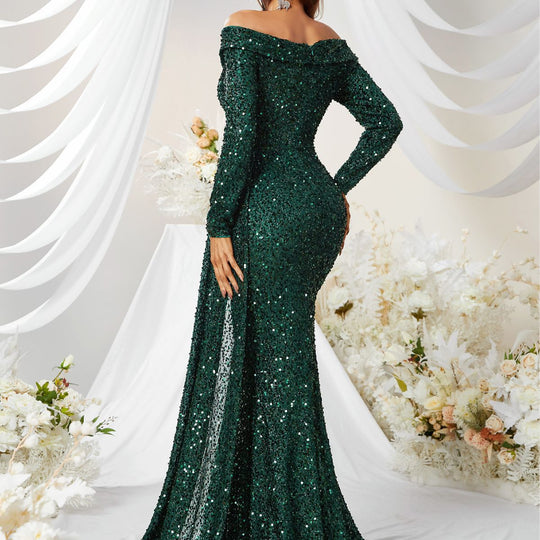 Nymph Sequin Maxi Dress - Green | Slay Eclectic