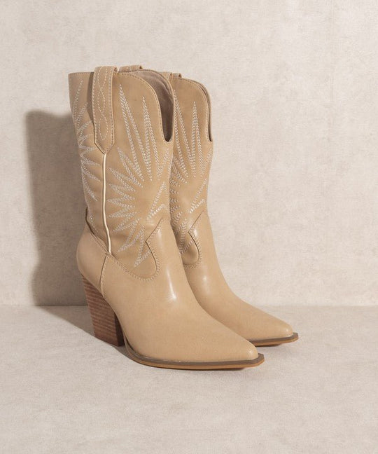 OASIS SOCIETY Emersyn - Starburst Embroidery Boots - Slay Eclectic