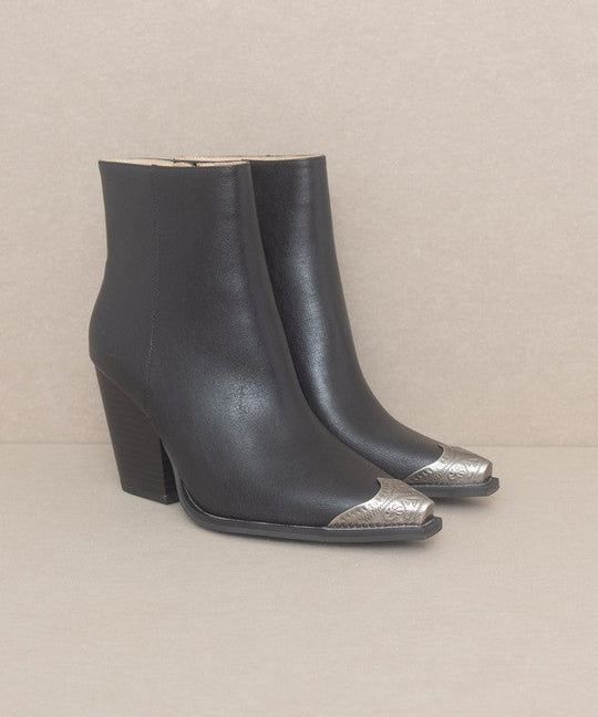 OASIS SOCIETY Zion - Bootie with Etched Metal Toe - Slay Eclectic