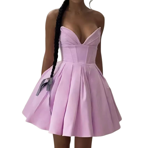 Backless Sweetheart Corset Tube Dress - Flirty Summer A-Line Glam!-Slay Eclectic
