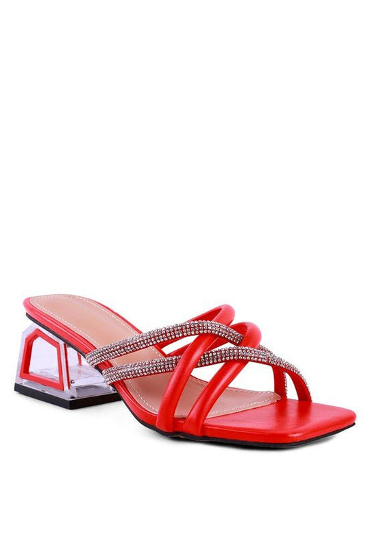 PARISIAN CUT OUT HEEL DIAMANTE SANDALS-Slay Eclectic