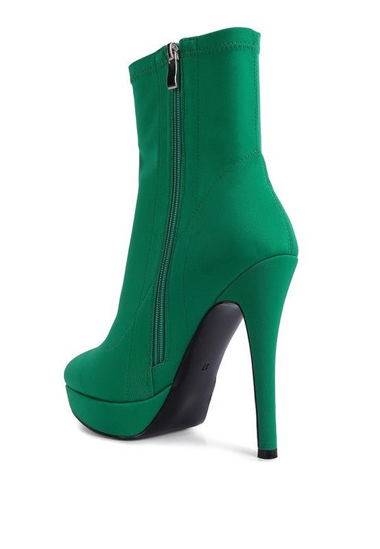 Patotie High Heeled Lycra Ankle Boot | Slay Eclectic