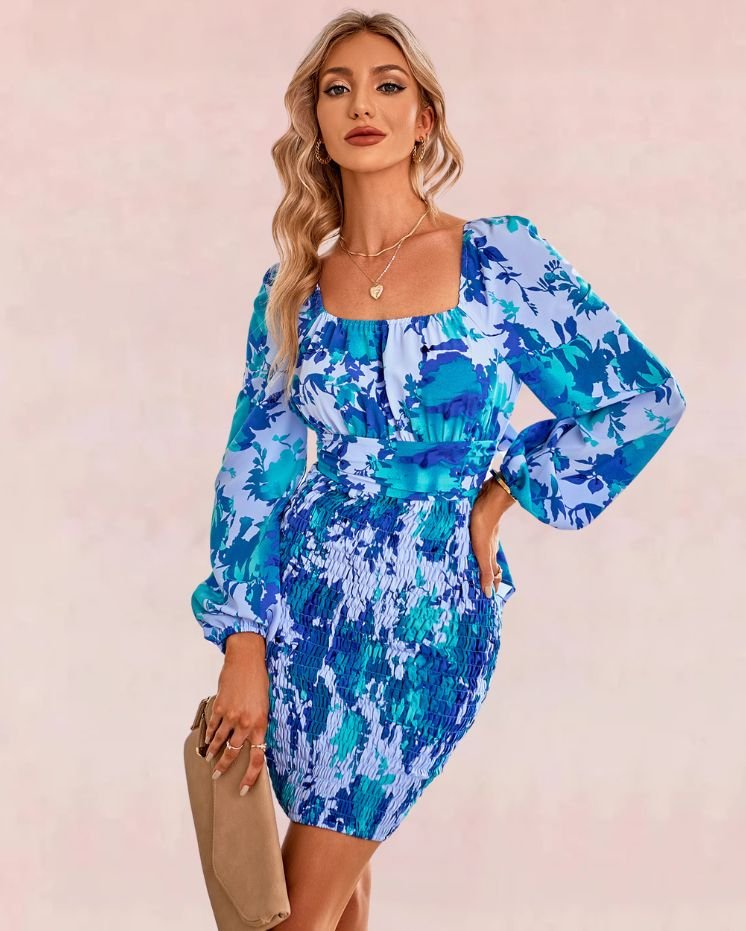 Petals Mini Dress - Blue | Slay Eclectic