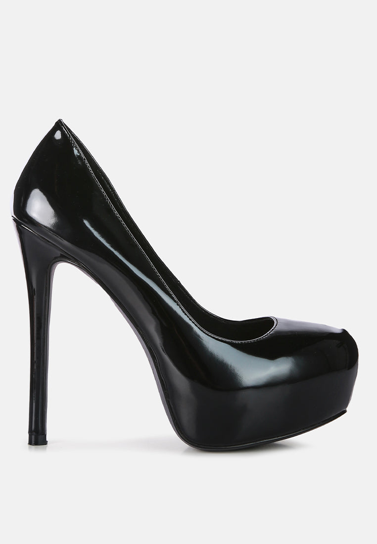 Pismis Patent Faux Leather Stiletto Pumps-6