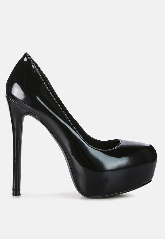 Pismis Patent Faux Leather Stiletto Pumps-6
