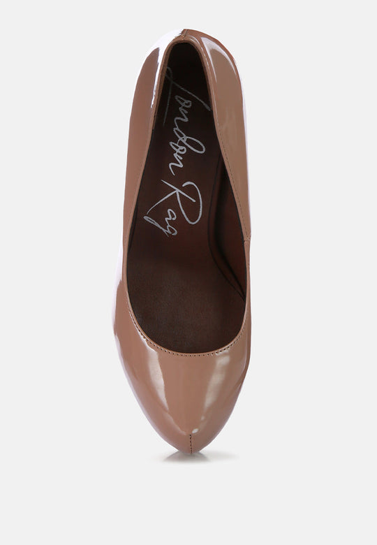 Pismis Patent Faux Leather Stiletto Pumps-3
