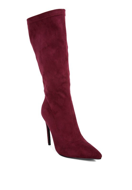 Playdate Pointed Toe High Heeled Calf Boot-Slay Eclectic