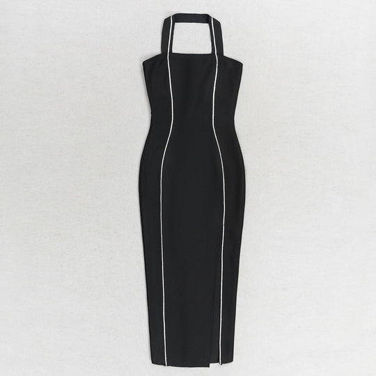 Plum Bodycon Midi Dress - Black | Slay Eclectic