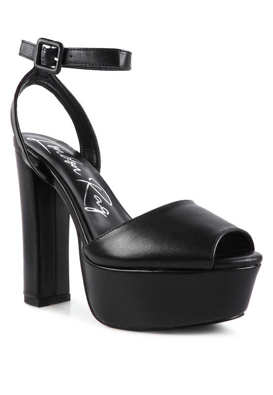 RAGER PEEP-TOE HIGH PLATFORM BLOCK SANDALS-Slay Eclectic