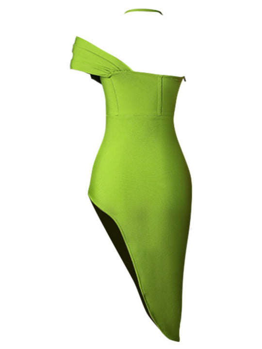 Rapture Halter Bodycon Midi Dress - Green | Slay Eclectic