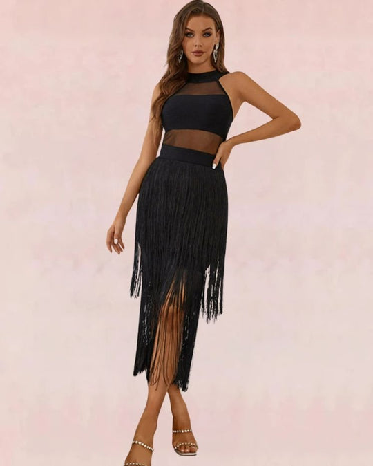 Rhythmic Bandage Midi Dress - Black | Slay Eclectic