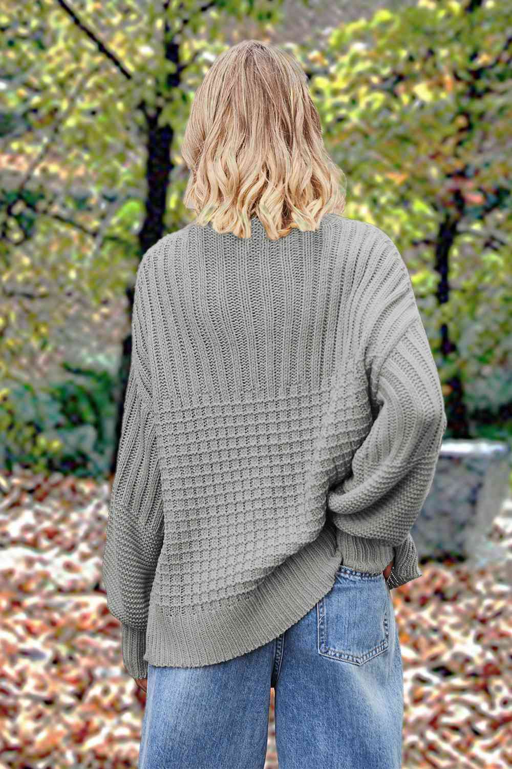 Round Neck Lantern Sleeve Sweater | Slay Eclectic