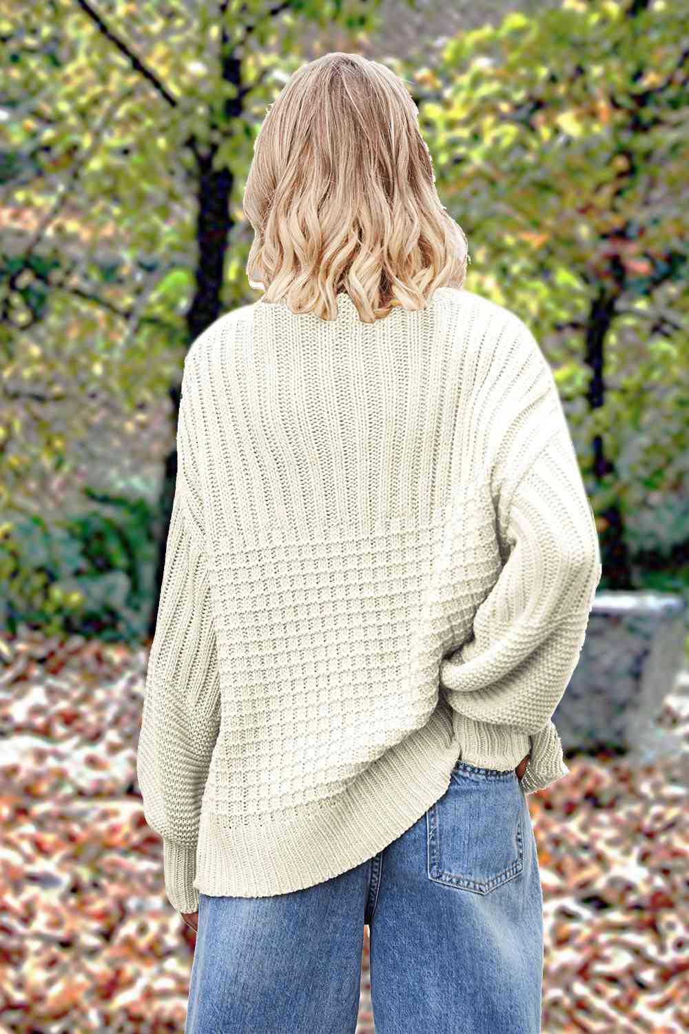 Round Neck Lantern Sleeve Sweater | Slay Eclectic