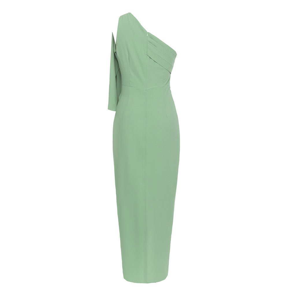 Sage One-Shoulder Bandage Maxi Dress - Green | Slay Eclectic