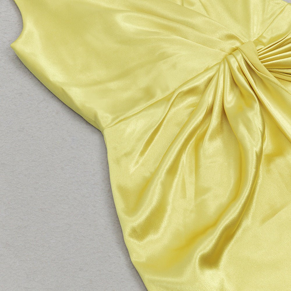 Satin Siren Maxi Dress - Yellow | Slay Eclectic