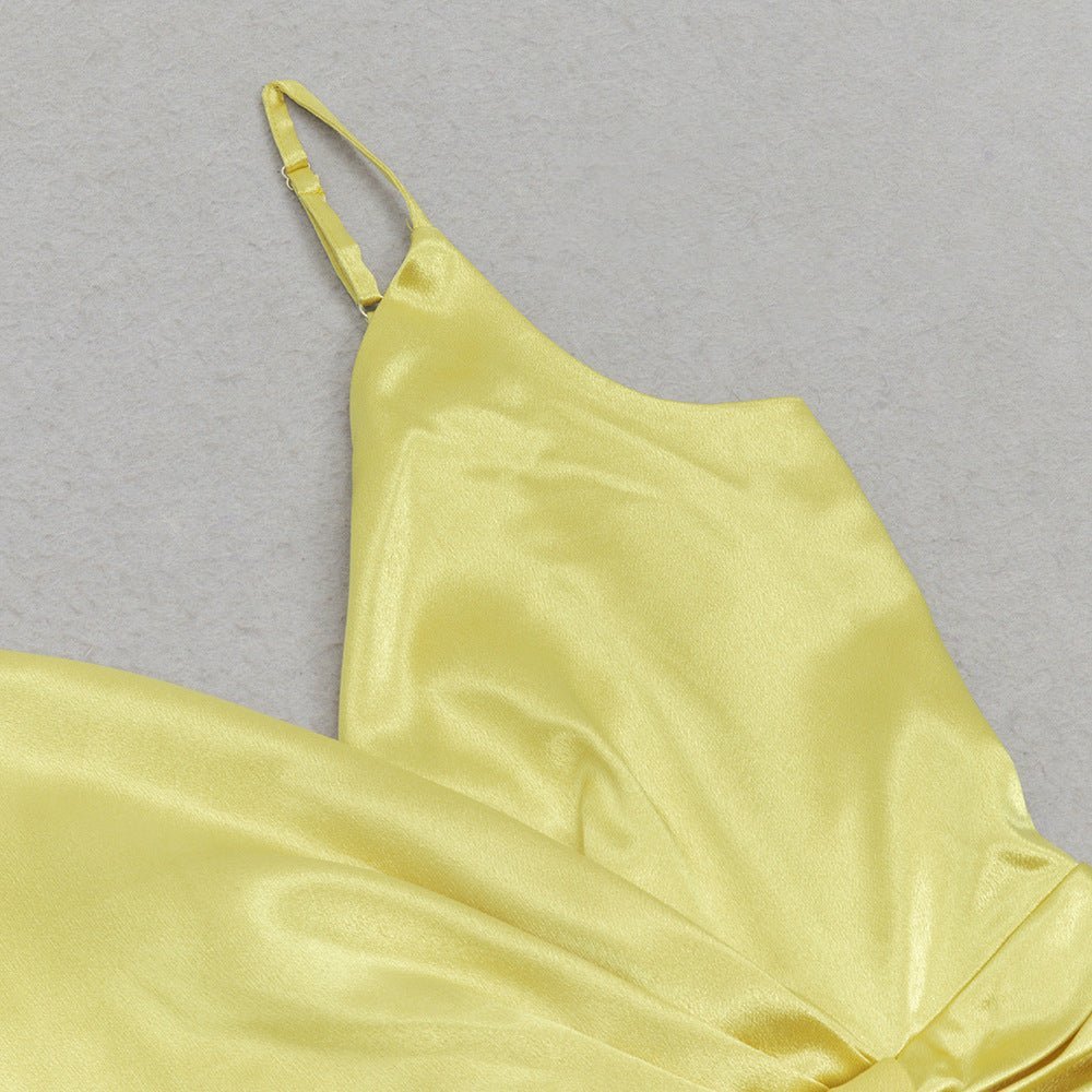 Satin Siren Maxi Dress - Yellow | Slay Eclectic