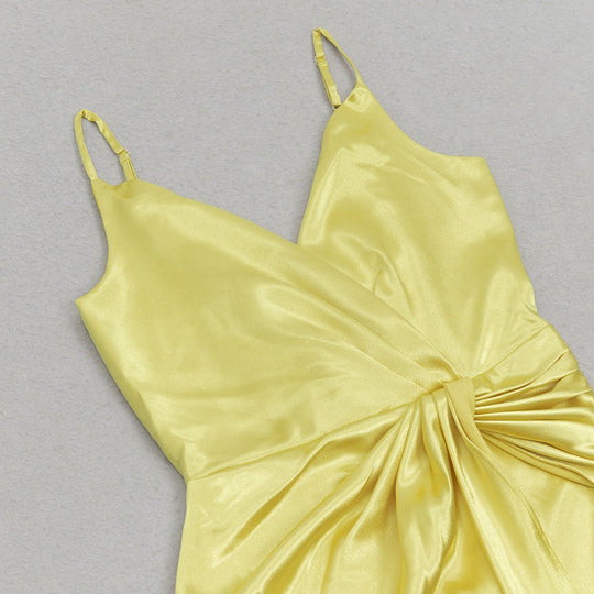 Satin Siren Maxi Dress - Yellow | Slay Eclectic