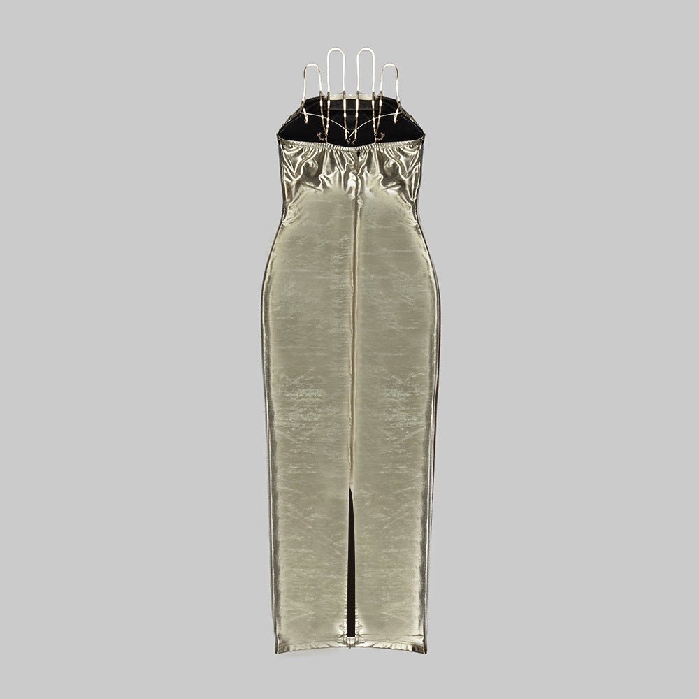 Scintilla Bodycon Maxi Dress - Gold | Slay Eclectic